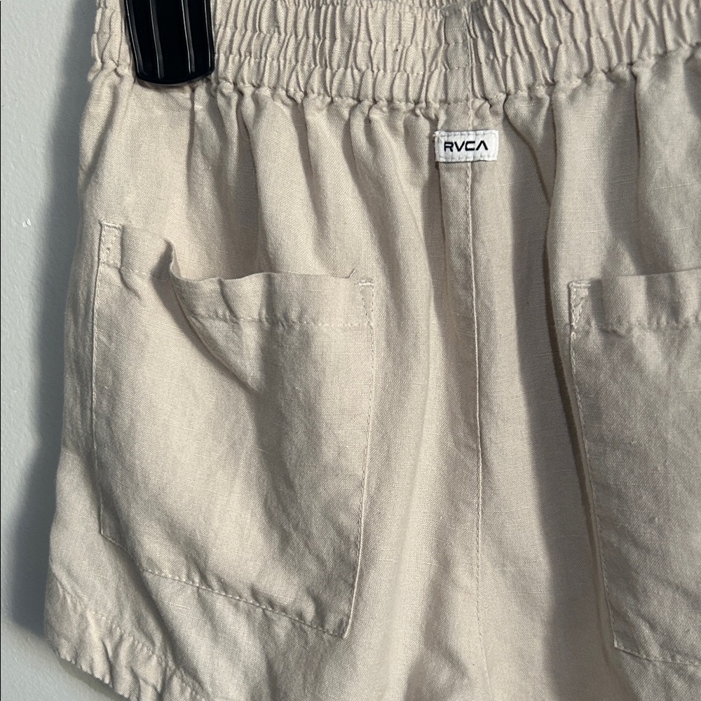 RVCA Women's Linen Cotton Blend Every Day Wear Summer Beach Vacation Shorts - Picture 5 of 10